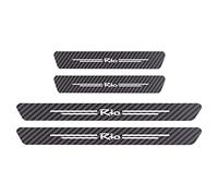 EAGLEG 4pcs Anti Scratch Car Door Stickers, Carbon Fiber Door Sill Protector Scuff Plate Guard Car Decorative Styling Accessories for KI-A Seltos RIO Sportage Soul Sorento PICANTO OPTIMA, RIO