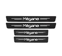 EAGLEG 4Pcs Car Carbon Fiber Door Sill Kick Plates for Megane 2 3 Scenic 4 1 Threshold Pedal Anti Scratch Sticker Trim Protection, Car Styling Accessories,Black