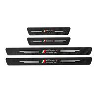 EAGLEG 4Pcs Car Door Sill Guard Protector Scuff Kick Plate for Fi-at 500 500C 500X 500L Panda Bravo Punto Tipo Stilo, Carbon Fiber Step Pedal Stickers with Logo Insignia Auto Accessories, 500L
