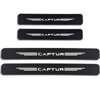 EAGLEG 4PCS Car Door Sill Protector for Ren-ault CAPTUR, Carbon Fiber Threshold Protective Stickers edge guards Self-Adhesive Film Kick Plate Cover Trim,White