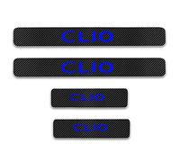 EAGLEG 4PCS Car Door Sill Protector for Ren-ault CLIO, Carbon Fiber Threshold Protective Stickers edge guards Self-Adhesive Film Kick Plate Cover Trim,Blue