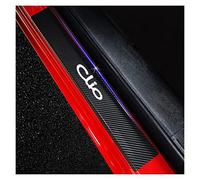 EAGLEG 4PCS Car Door Sill Protector for Ren-Ault Clio, Carbon Fiber Threshold Protective Stickers edge guards Self-Adhesive Film Kick Plate Cover Trim,White
