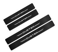 EAGLEG 4PCS Car Door Sill Protector for Ren-ault Dacia Duster, Carbon Fiber Threshold Protective Stickers edge guards Self-Adhesive Film Kick Plate Cover Trim,Black