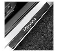 EAGLEG 4PCS Car Door Sill Protector for Ren-Ault Megane 2, Carbon Fiber Threshold Protective Stickers edge guards Self-Adhesive Film Kick Plate Cover Trim,Black