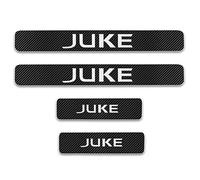 EAGLEG 4pcs Car Door Sill Protector Kick Plates for NIS-san Juke, Carbon Fiber Non-Slip Threshold Cover Pedal Sticker Trim,White