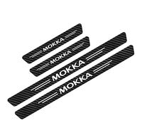 EAGLEG 4Pcs Car Door Sill Protector Kick Plates For Op-el Astra Adam Combo Corsa Insignia, Carbon Fiber Scuff Guard Threshold Cover Door Entry Guards Cover Trim Auto Anti-Scratch Accessories, Mokka
