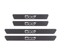 EAGLEG 4Pcs Car Door Sill Protector Strips for Fi-at 500 500C 500l 500x panda PUNTO BRAVO TIPO STILO, Carbon Fiber Automobile Threshold Kick Plate Guard Sticker Styling Decor Accessories, 500x