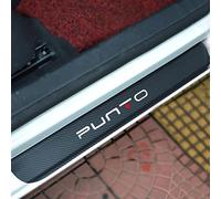 EAGLEG 4Pcs Car Door Sill Protector Strips for Fi-at 500 500x 500l panda TIPO PUNTO BRAVO, Carbon Fiber Automobile Threshold Kick Plate Guard Sticker Styling Decor Accessories, PUNTO White
