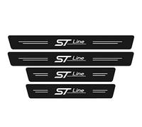 EAGLEG 4Pcs Car Door Sill Protector Strips for Fo-rd Focus Fiesta Fusion Kuga Edge ST-Line S-MAX C-MAX, Carbon Fiber Automobile Threshold Kick Plate Guard Sticker Styling Decor Accessories, ST~Line