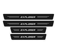 EAGLEG 4pcs Car Outer Door Sill Protector Kick Plates for Fo-rd Focus Fiesta Kuga Fusion Edge ST-Line S-max ST, Carbon Fiber Accessories Scuff Guard Threshold Cover Pedal, Trim Non-Slip, Explorer