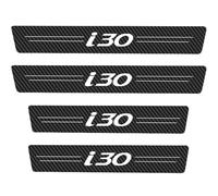 EAGLEG 4pcs Car Outer Door Sill Protector Kick Plates for Hyun-dai Accent Tucson KONA CRETA I20 I30 IX20 IX35, Carbon Fiber Accessories Scuff Guard Threshold Cover Pedal, Trim Non-Slip, I30