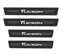 EAGLEG 4pcs Car Outer Door Sill Protector Kick Plates for Hyun-dai Accent Tucson KONA CRETA I20 I30 IX20 IX35, Carbon Fiber Accessories Scuff Guard Threshold Cover Pedal, Trim Non-Slip, Tucson