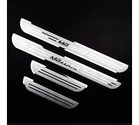 EAGLEG 4pcs Car Outer Door Sill Protector Kick Plates for Mazda 3 Axela 2014-2019, Stainless Steel Auto Accessories Scuff Guard Threshold Cover Pedal, Sticker Trim Non-Slip,Silver
