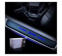 EAGLEG 4Pcs Carbon Fiber Car Door Sill Protector for Peu-geot 3008, Door Sill Scuff Guard Cover Pedal Sticker Decor Accessories,Blue