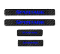 EAGLEG 4Pcs Carbon Fiber Car Door Sill Protector Kick Wear Pedal For KI-A Sportage, Car Welcome Door Sill Protector Sticker Decorative Modeling Accessories,Blue