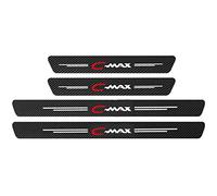 EAGLEG 4pcs Door Sills Scuff Plate Sticker for Fo-rd Fiesta Focus Etc Multi Model Series, Carbon Fiber Car Door Sill Protector Film Welcome Pedal Plate Guards Strip Car Styling Accessories, C-MAX