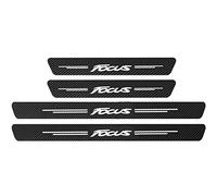 EAGLEG 4pcs Door Sills Scuff Plate Sticker for Fo-rd Fiesta Focus Etc Multi Model Series, Carbon Fiber Car Door Sill Protector Film Welcome Pedal Plate Guards Strip Car Styling Accessories, Focus