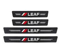 EAGLEG 4pcs Door Sills Scuff Plate Sticker for Nis-san, Carbon Fiber Car Door Sill Protector Film Welcome Pedal Plate Guards Strip Car Styling Accessories, LEAF