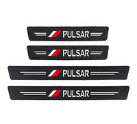 EAGLEG 4pcs Door Sills Scuff Plate Sticker for Nis-san, Carbon Fiber Car Door Sill Protector Film Welcome Pedal Plate Guards Strip Car Styling Accessories, PULSAR