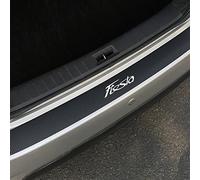 EAGLEG Car Carbon Fiber Rear Bumper Protector for Fo-rd Fiesta, Auto Trunk Plate Anti-Scratch Anti-Collision Tail Trim Stickers Decorative Strips Styling Accessories,Black