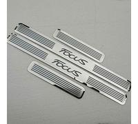 EAGLEG Car Door Sill Protector for Fo-rd Focus 2009-2021 4PCS Scuff Plate Stainless Steel Stickers Accessories,Silver