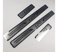 EAGLEG Car Door Sill Protector for Hyun-dai i20 2015-2019 2020 2021 2022 4PCS Scuff Plate Stainless Steel Stickers Accessories,Silver