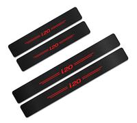 EAGLEG Car Door Sill Protector for Hyun-dai i20 4PCS Car Door Sill Scuff Plate Carbon Fiber Stickers Accessories,Red