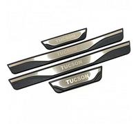EAGLEG Car Door Sill Protector for Hyun-dai Tucson 2015-2021 4PCS Scuff Plate Stainless Steel Stickers Accessories,Silver