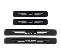 EAGLEG Car Door Sill Protector for K-IA Ceed 4PCS Car Door Sill Scuff Plate Carbon Fiber Stickers Accessories,White
