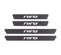 EAGLEG Car Door Sill Protector for KI-A Sportage Seltos RIO K5 CADENZA Niro TELLURIDE CERATO PICANTO FORTE CARNIVAL MOHAVE 4PCS Car Door Sill Scuff Plate Carbon Fiber Stickers Accessories, Niro