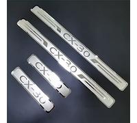 EAGLEG Car Door Sill Protector for Maz-da CX-30 CX30 2019-2021 4PCS Scuff Plate Stainless Steel Stickers Accessories,Silver