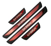 EAGLEG Car Door Sill Protector for Nis-san QASHQAI J10 J11 2016-2022 4PCS Scuff Plate Stainless Steel Stickers Accessories,Red