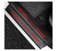 EAGLEG Car Door Sill Protector for NIS-san X-Trail X Trail Xtrail T30 T31 T32 2014 2015 2016 2017 2018 2019 4PCS Car Door Sill Scuff Plate Carbon Fiber Stickers Accessories,Red