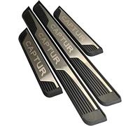 EAGLEG Car Door Sill Protector for REN-AULT Captur 2015 2016 2017 2018 2019 2020 4PCS Scuff Plate Stainless Steel Stickers Accessories,Silver