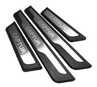 EAGLEG Car Door Sill Protector for Ren-ault Captur 2015 2019 4PCS Scuff Plate Stainless Steel Stickers Accessories,Silver