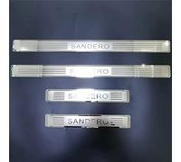 EAGLEG Car Door Sill Protector for Ren-ault Dacia Sandero 2013-2021 2022 4PCS Scuff Plate Stainless Steel Stickers Accessories,Silver