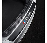 EAGLEG Car Rear Bumper Protector for Fo-rd Focus St Line 2012 2018 2020, Carbon Fiber Anti-Scratch Trim Cover Sticker with Logo Body Styling Fittings,Black