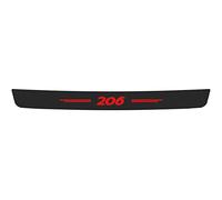 EAGLEG Car Rear Bumper Protector For Peu-geot 206 207 307 308 408 GT RCZ 3008 5008, Trunk Plate Tail Trim Carbon Fiber Sticker Protective Styling Accessories,206 Red