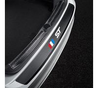 EAGLEG Car Rear Bumper Protector Guard for Fo-rd Focus ST 2013 2014 2018, 90CM Anti-Scratch Carbon Fiber Trunk Door Sill Trim Cover Sticker with Logo Body Styling Fittings,Black