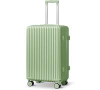 Eagleize Carry on Luggage Airline Approved, Lightweight Rolling Suitcase, Dry Wet Separation Pocket, PC Hardshell Luggage with Spinner Wheels & TSA Lock for Business Travel, Green, 0