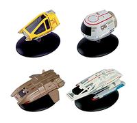 Eaglemoss Star Trek Shuttlecraft Set 3 - 4 Starfleet Shuttles, Spans Star Trek Universe, Includes Type 11 Shuttlecraft, The Argo, Work Bee, Travel Pod, Each with Okudagram, 8-Page Mini-Magazine