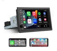 EagleNav 7 Inch Car Radio Audio 1 DIN Universal Car Radio 2+64GB Android 12 for iOS CarPlay/Android Car/Mirror Link GPS Sat Nav Bluetooth WiFi USB DAB GPS Navigation Car Audio FM Radio
