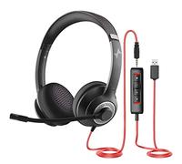 EAGLEND Wired Headset with Noise Cancelling Microphone,3.5mm Jack Wired Computer Headsets, Ergonomic Headsets with Volume Control & Mute for Home Office, Zoom, Call Centers, Online Classes
