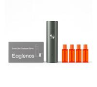 EAGLENOS Smart Electric Oral Spray, Portable Electric Breath Spray & Rechargeable Mouth Spray with 4 Pods (2 Flavors: Lychee & Cucumber), Instant Fresh Breath in 3s, Alcohol& Sugar Free (Green)