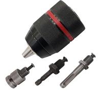 Eagles 2-13mm Keyless Drill Chuck Metal Heavy Duty 1/2''-20UNF with SDS-Plus Shank 1/4" Hex Shank 1/2'' Socket Square Wrench Adapter for Impact Driver, Electric Drill, Hammer Drill(Hexagon Head)