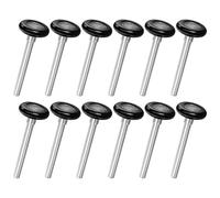 Eagles 2" Nylon Garage Door Rollers - Quiet and Smooth Black Garage Door Replacement Wheels - Garage Door Rollers with 6200-2RS Double Seal - 4.7" Stem with Cap (12Pack,46 x 120mm)