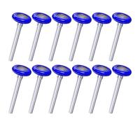 Eagles 2" Nylon Garage Door Rollers - Quiet and Smooth Blue Garage Door Replacement Wheels - Garage Door Rollers with 6200-2RS Double Seal - 4.7" Stem with Cap (12Pack,46 x 120mm)