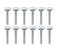 Eagles 2" Nylon Garage Door Rollers - Quiet and Smooth White Garage Door Replacement Wheels - Garage Door Rollers with 6200-2RS Double Seal - 6.7" Stem with Cap (12Pack,46 x 170mm)