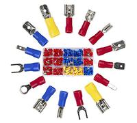 Eagles 280pcs Wire Terminal Crimp connectors,Small Wire Crimp Electrical connectors Insulated Spade Set,Color Red Yellow Blue, 16 Types 22-10 AWG US and EU Standard Copper PVC Tinplate