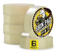 EAGLES 6 Pack Clear, Black or White Hockey Tape - Multipurpose Tape Roll - Lacrosse Baseball & Softball Bats, Rackets, Pullup Bars, Gardening Tools, Shin Guard Pad Socks and Gear Tape (Transparent)